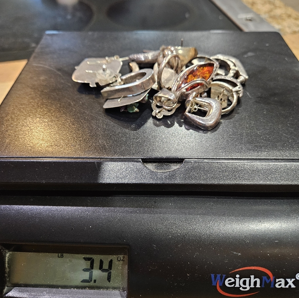 💰 Sterling Silver Scrap Jewelry 3.4 oz 925 2-sterling
